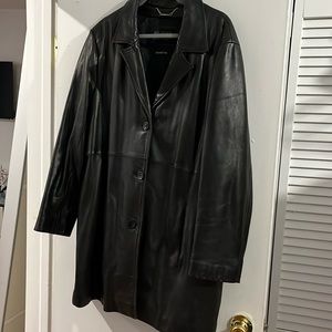 Mid length Vintage leather Jacket